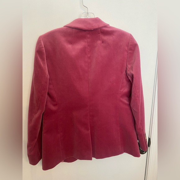 J. Crew Pink Parke Velvet Blazer - Picture 4 of 6